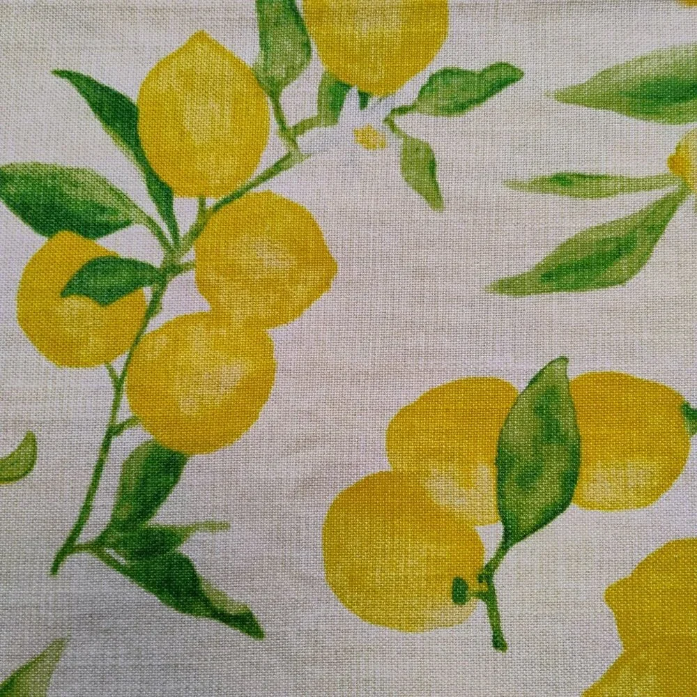 Farmhouse Lemon & Leaves Placemats, Set of 4, The Food Network Citrus Decor